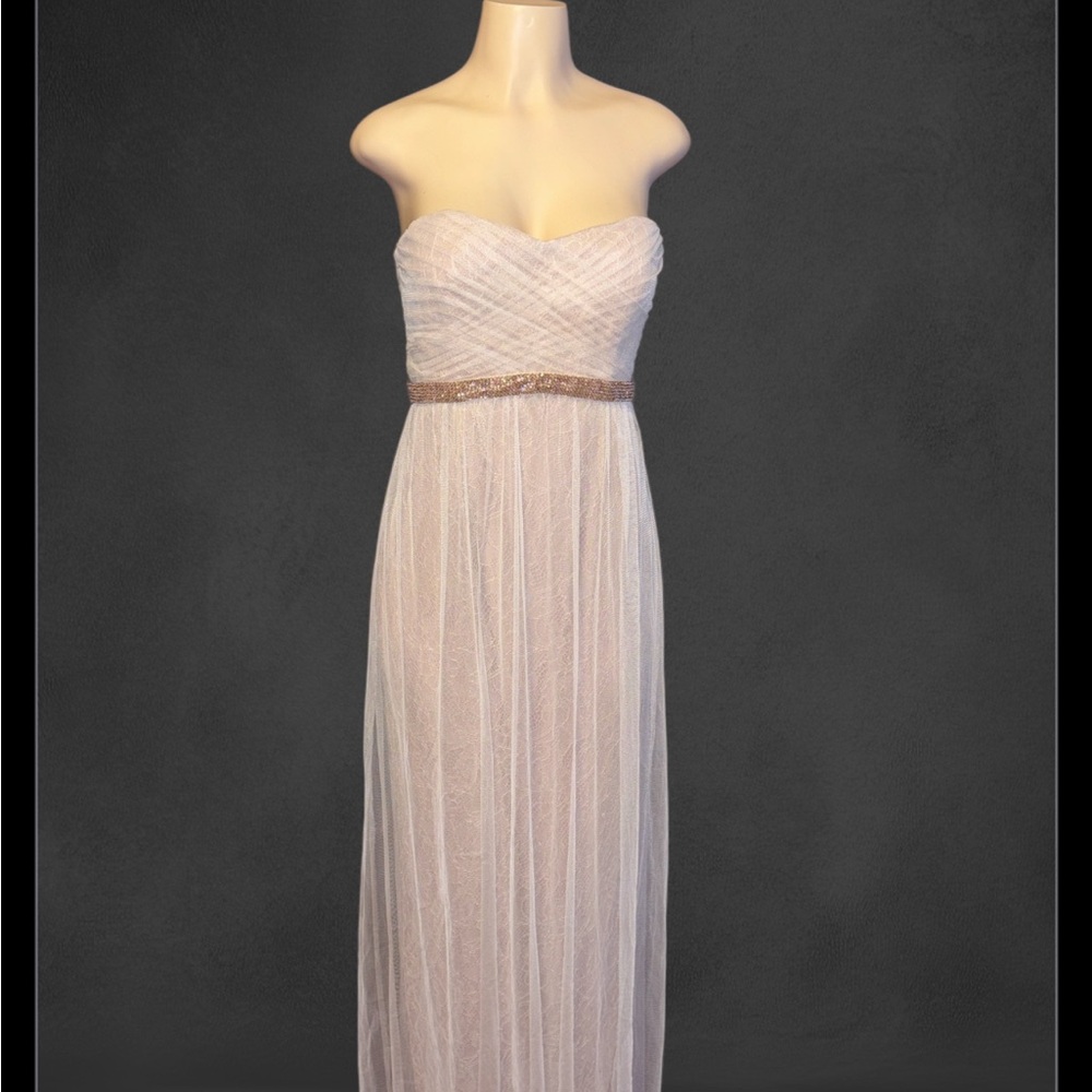 SIMPLY LILIANA SIZE 8 Elegant Strapless Cream Dress
